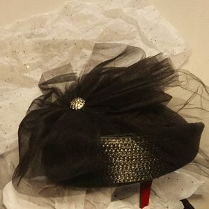 Pill box hat vintage feel, eclectic, elegant